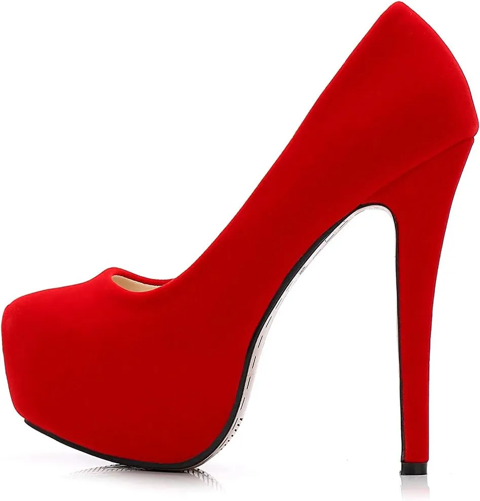 Ladies Golden Classic High-Heeled Platform Pump Dress Wedding Sexy Stiletto