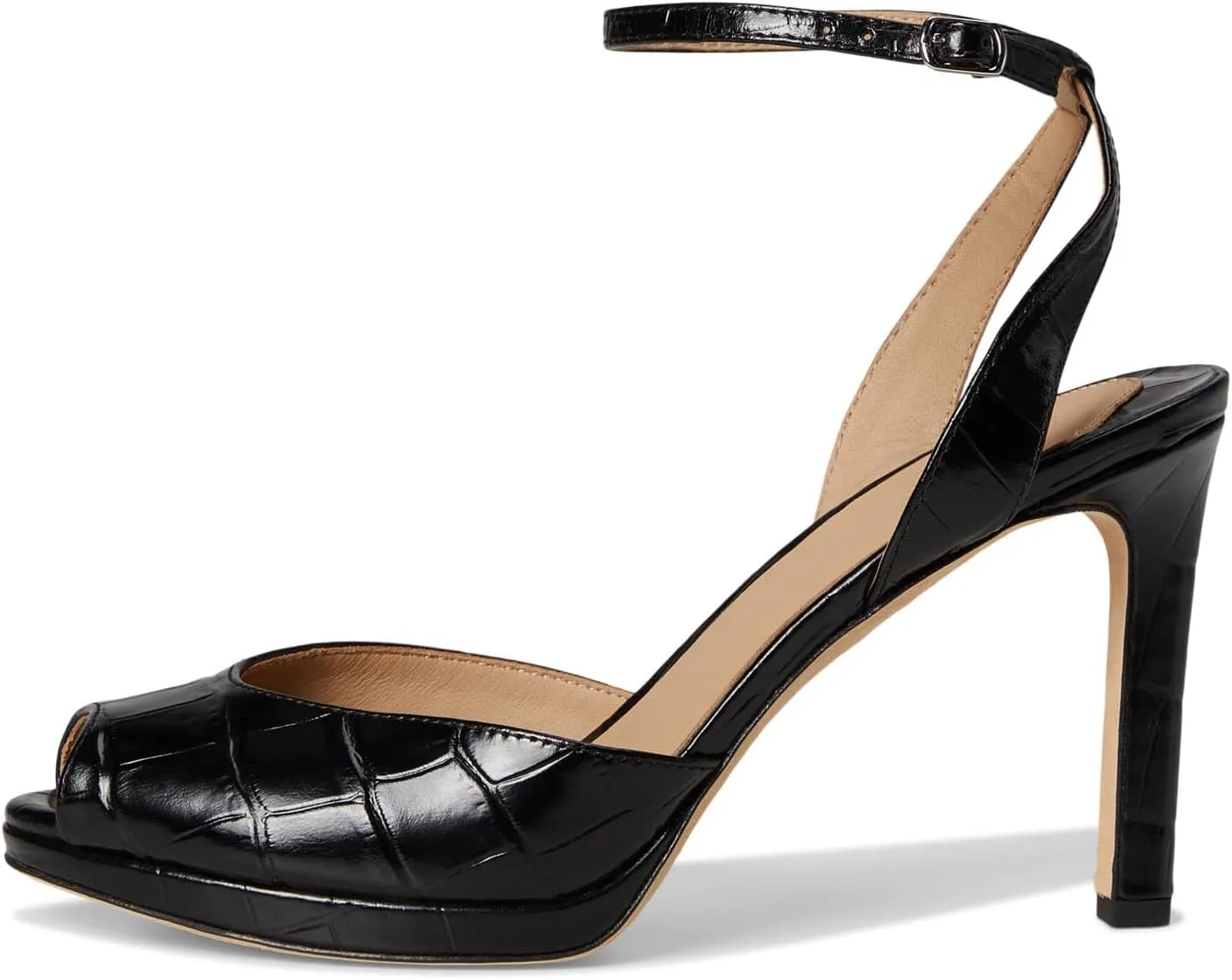 Lauren Ralph Lauren Women's Kyla Crocodile-Embossed Leather Sandal