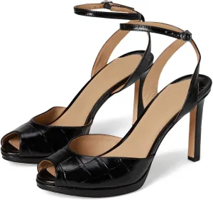 Lauren Ralph Lauren Women's Kyla Crocodile-Embossed Leather Sandal
