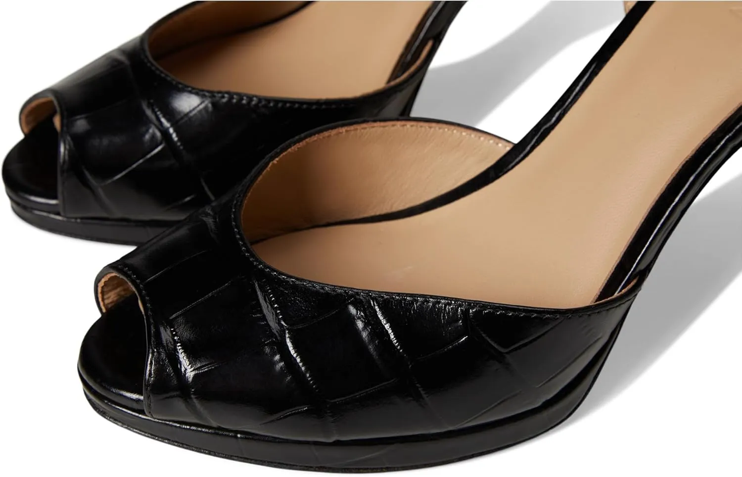 Lauren Ralph Lauren Women's Kyla Crocodile-Embossed Leather Sandal
