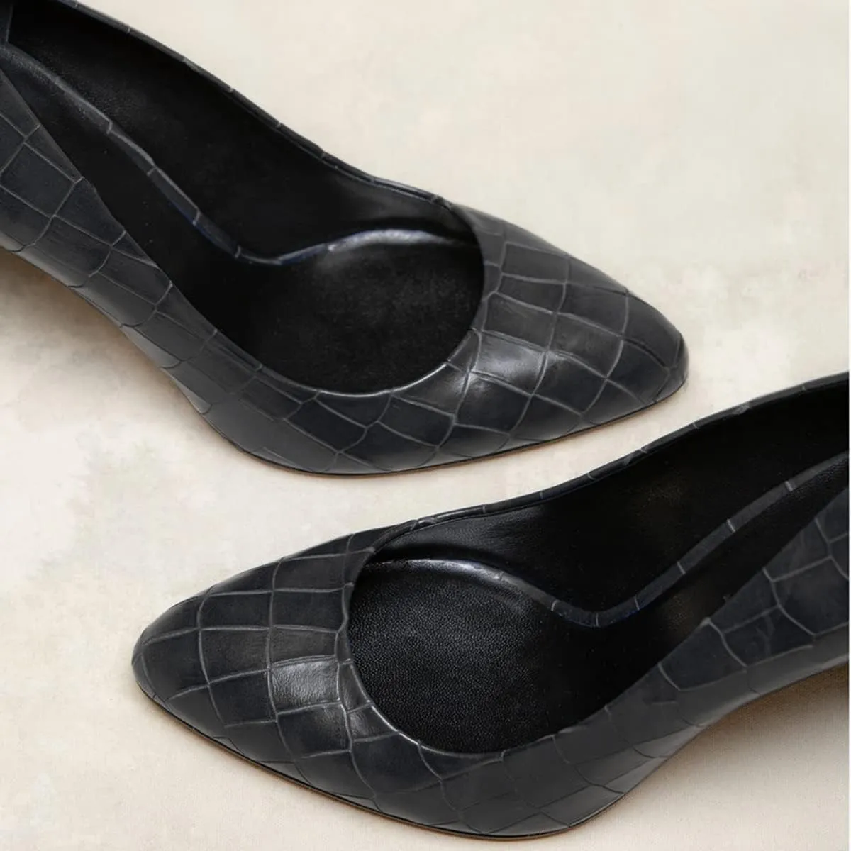 LEHOOR Women Chunky Block High Heel Pumps Shoes Pointed Closed Toe Slip On 3" Heels Dress Sandals Suede Crocodile Patent Leather Work Shoe Office Ladies Formal Dressy Wedding Party Retro 4-11 M US