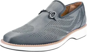 LIBERTYZENO Mens Canvas Textile & Suede Leather Adults Noble Penny Loafers Slip On Prom & Wedding Party Shoes for Prom Graduation
