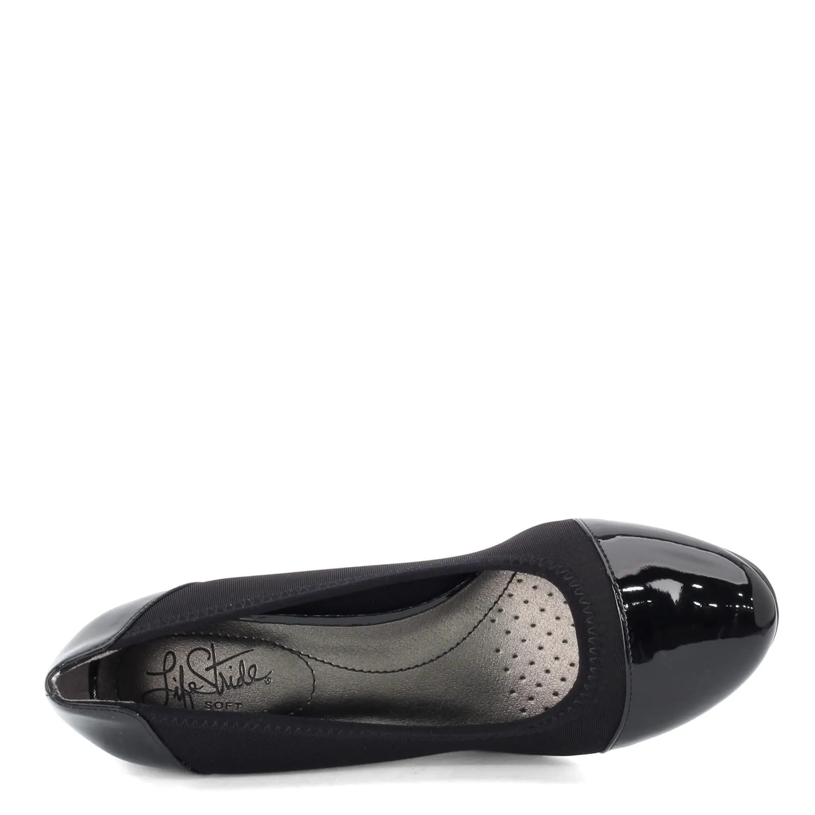LifeStride Women's Juliana Stretch Wedge Pump, Black, 8 M US