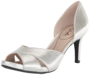 LifeStride Womens Mykonos Pump, Silver, 9.5 Wide US