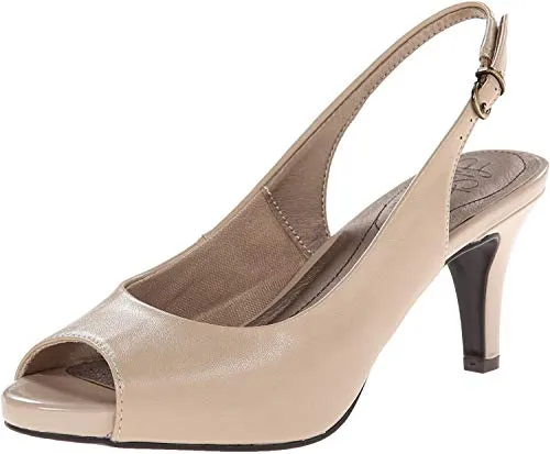 LifeStride Women's Teller Dress Pump, Taupe, 7.5 M US