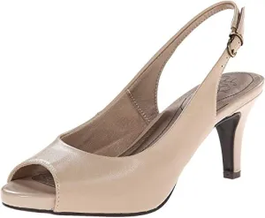 LifeStride Women's Teller Dress Pump, Taupe, 7.5 M US