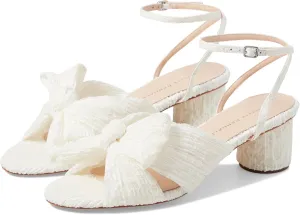 Loeffler Randall Women's Dahlia Pleated Bow Heels with Ankle Strap