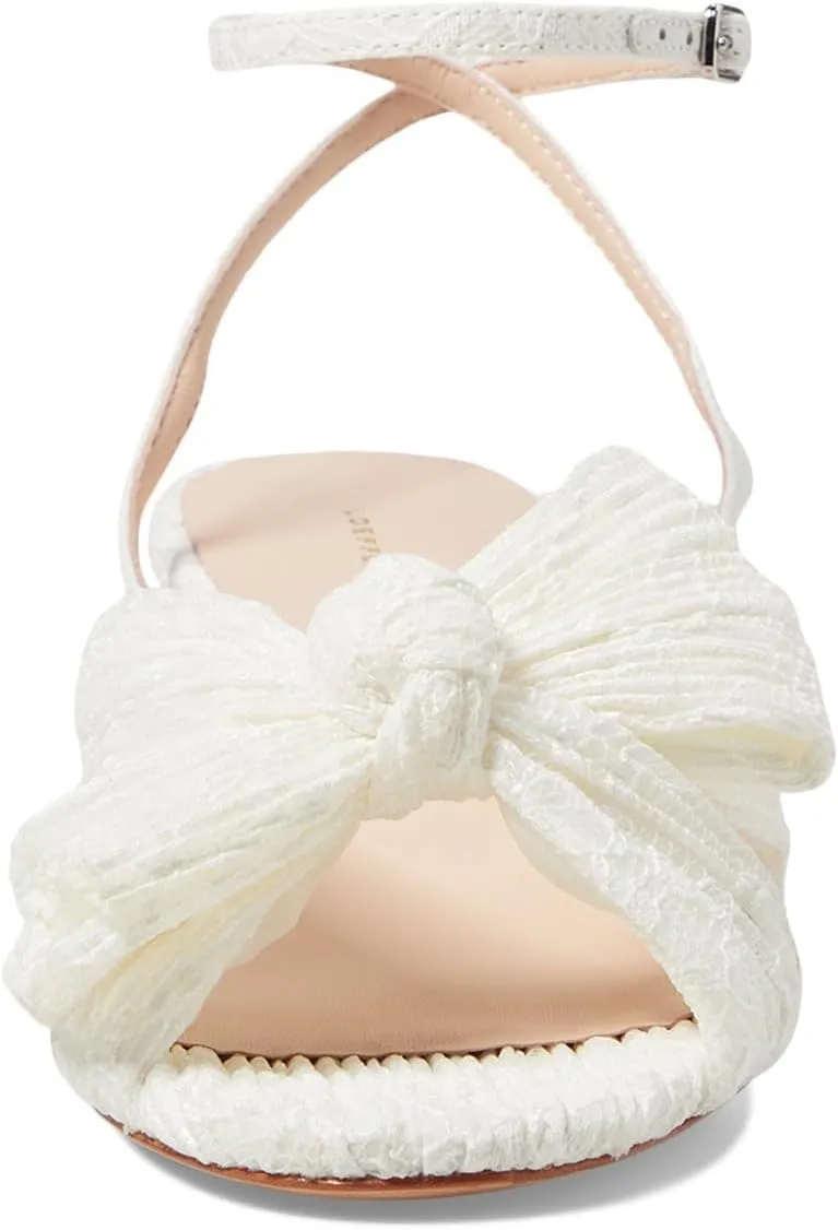 Loeffler Randall Women's Dahlia Pleated Bow Heels with Ankle Strap