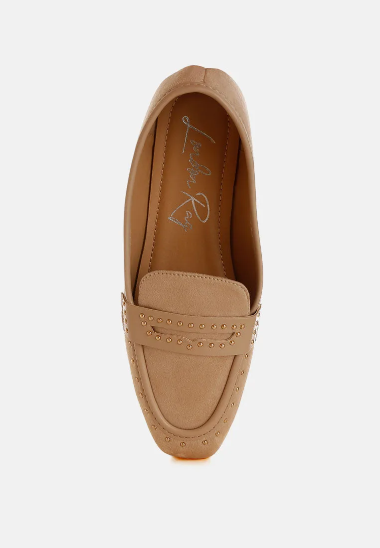 Lumina Penny Strap Studded Loafers
