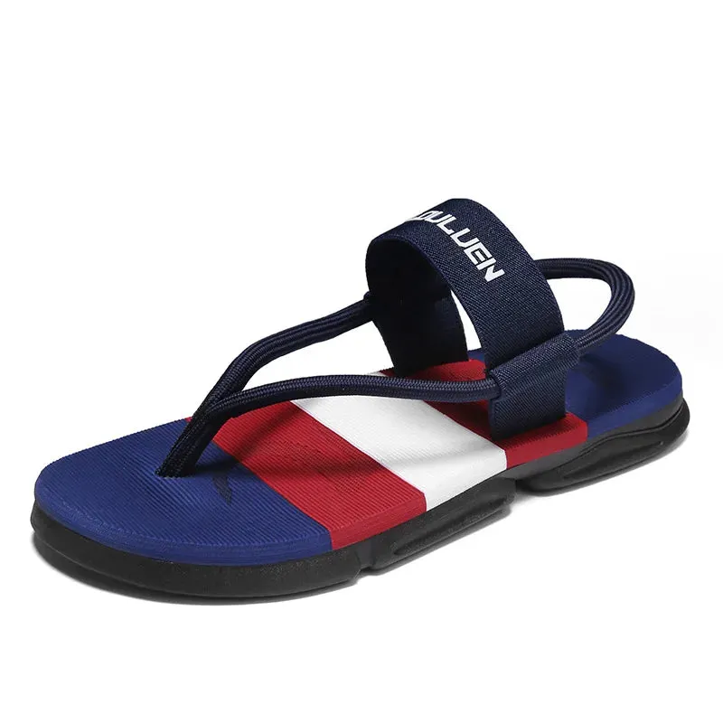 Man ankle wrap shoes - slip-resistant slide sandals