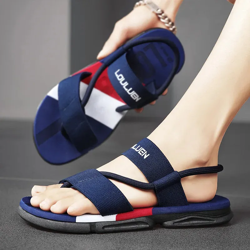 Man ankle wrap shoes - slip-resistant slide sandals