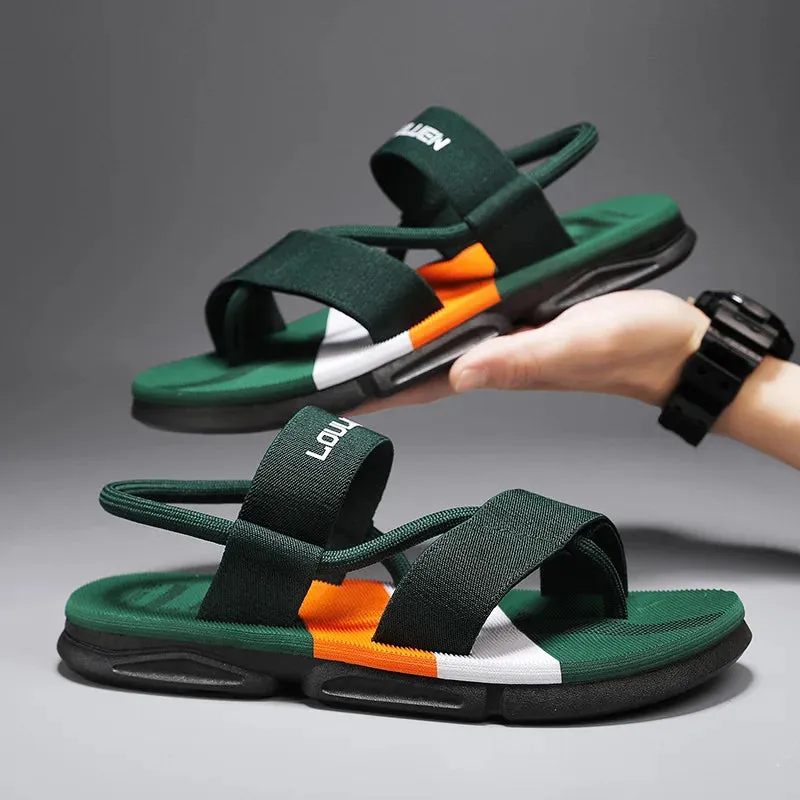 Man ankle wrap shoes - slip-resistant slide sandals
