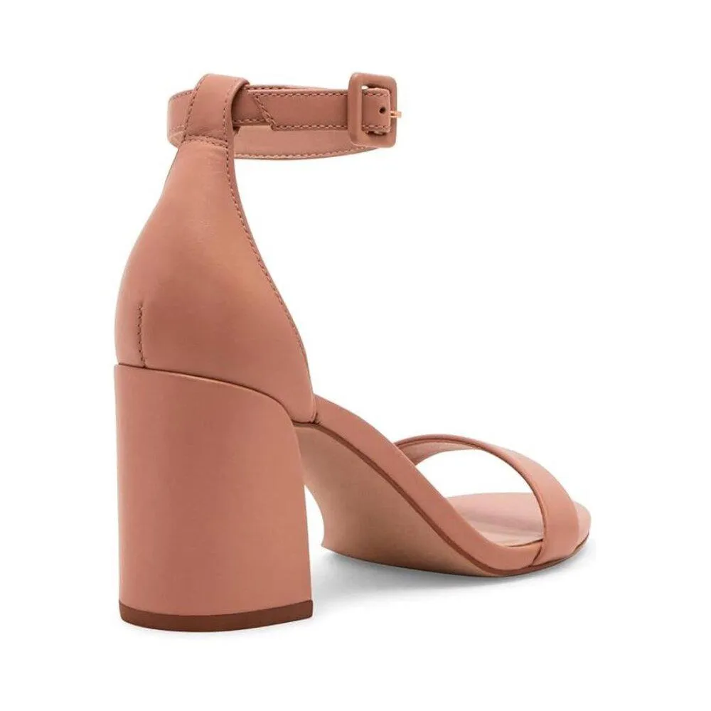 Matty Cream Leather Ankle Strap Heels