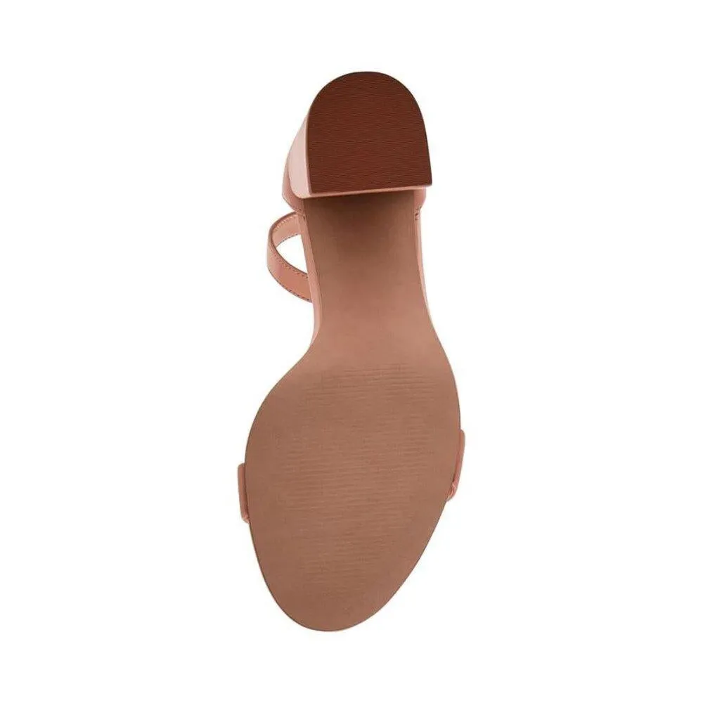 Matty Cream Leather Ankle Strap Heels
