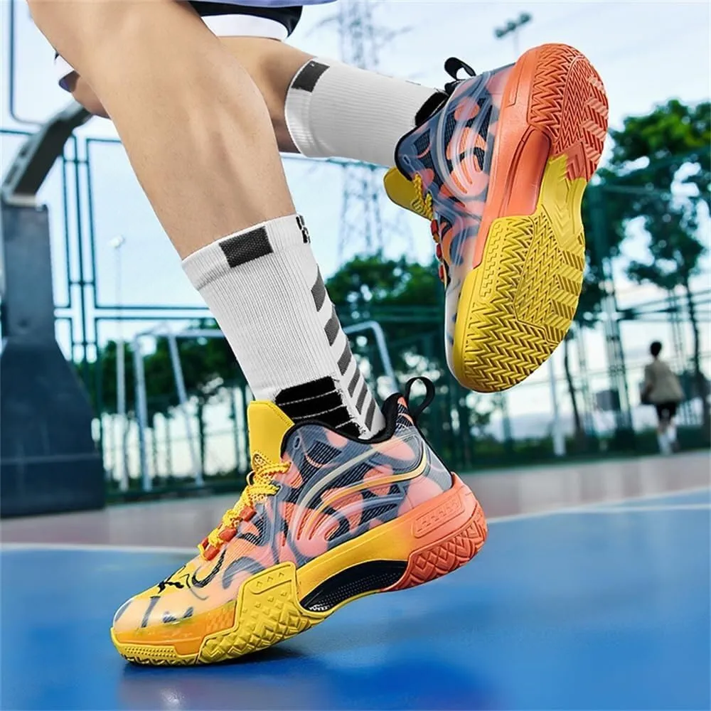 Men's Basketball Shoes Shock-Absorbing Wear-Resistant Anti Slip Rebound Training Fashionable Sports Boots
