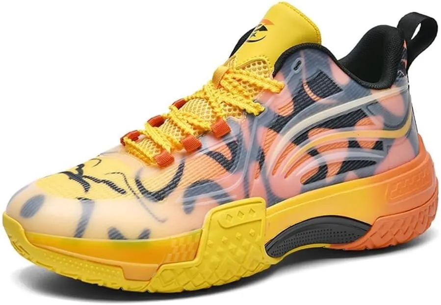 Men's Basketball Shoes Shock-Absorbing Wear-Resistant Anti Slip Rebound Training Fashionable Sports Boots
