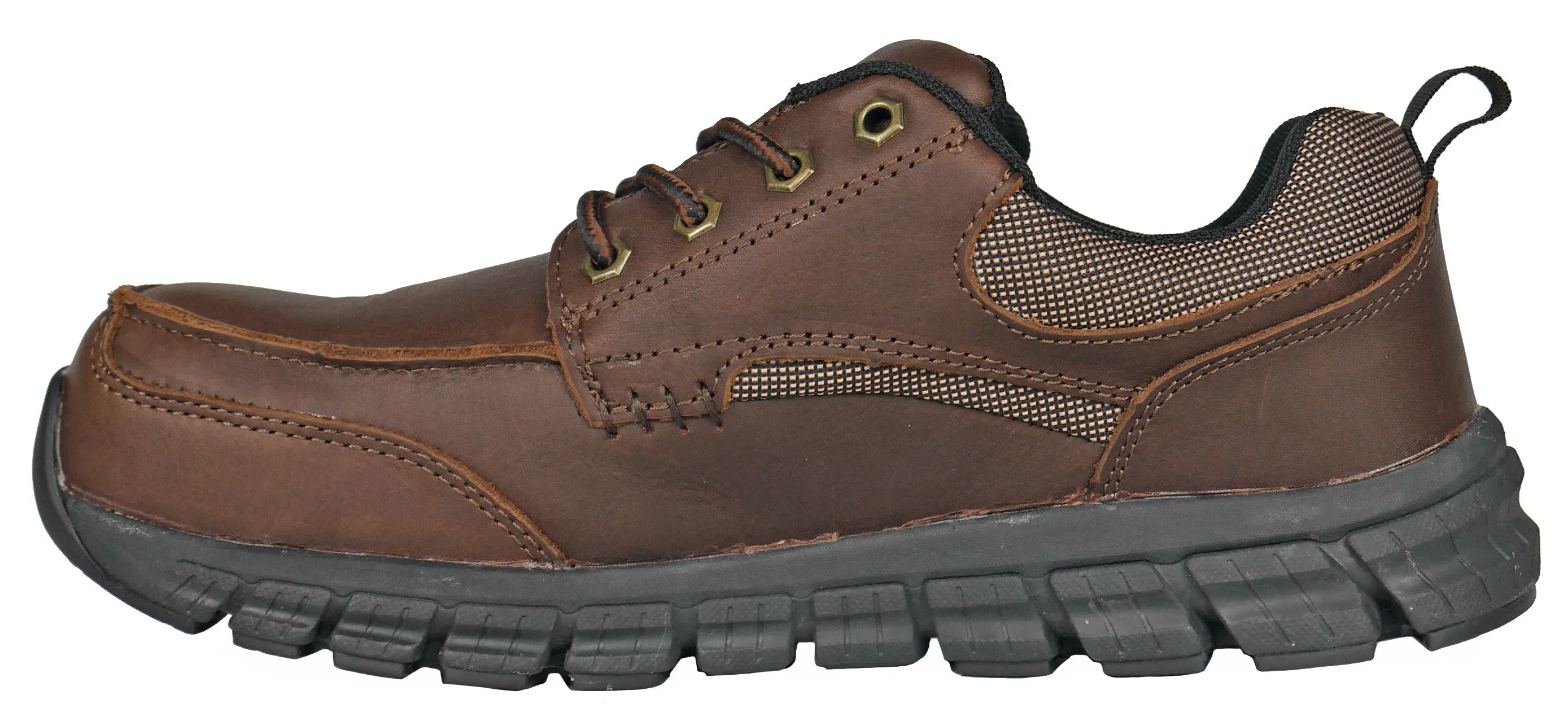 Men's Hoss Stepper Brown, SD, SR, Oxford Met Guard Composite Toe Shoe