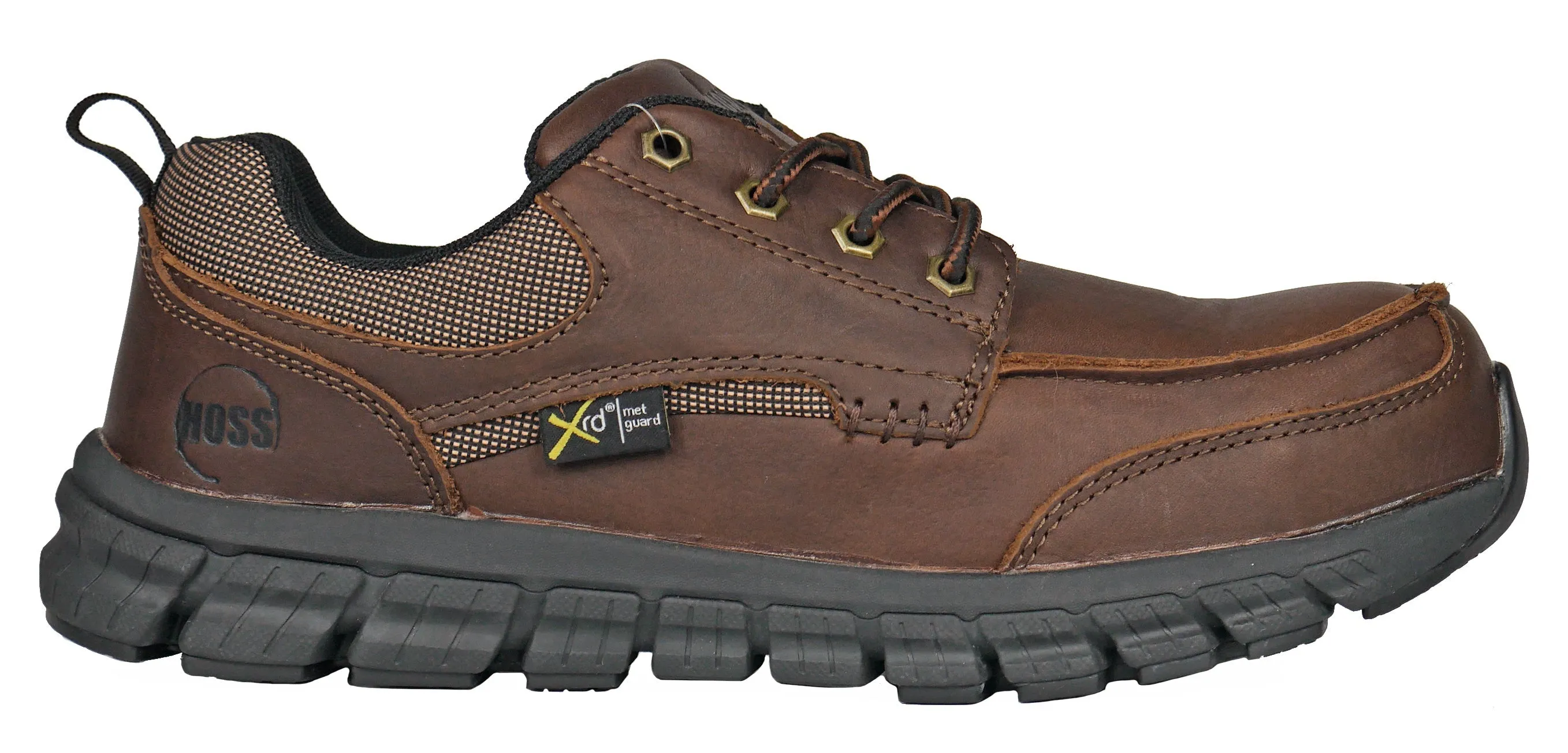 Men's Hoss Stepper Brown, SD, SR, Oxford Met Guard Composite Toe Shoe