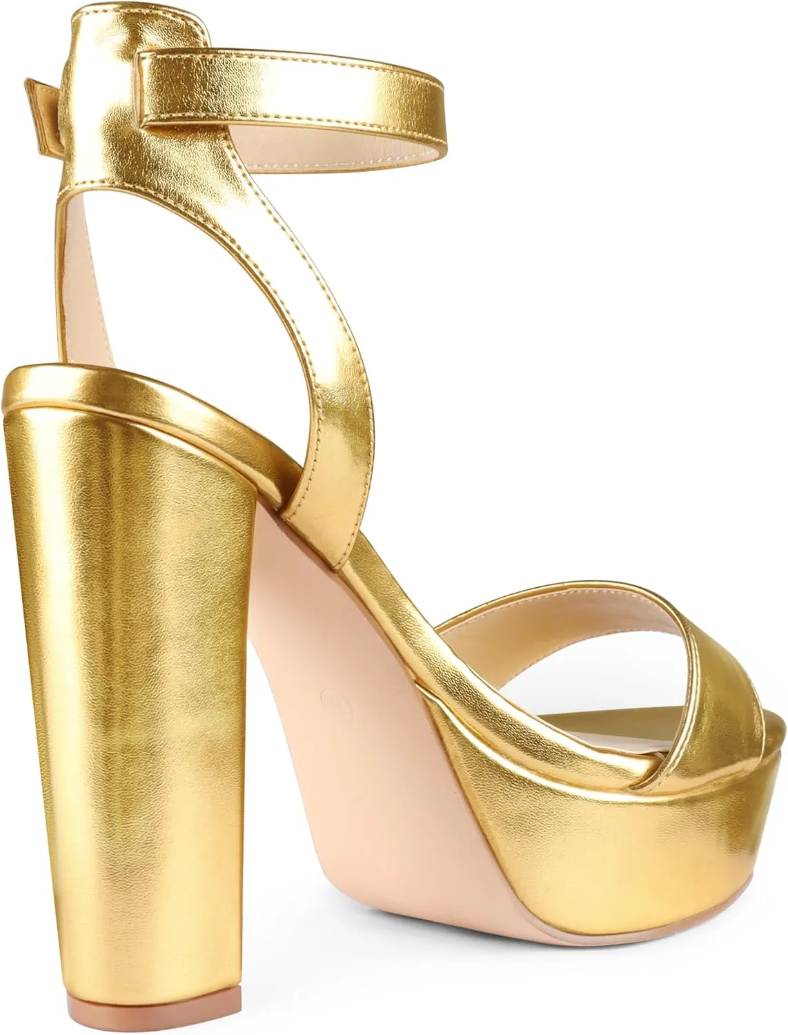 MERUMOTE Women's Fashion Platform Sandals Block Heels Wedding Summer Dress Shoes
