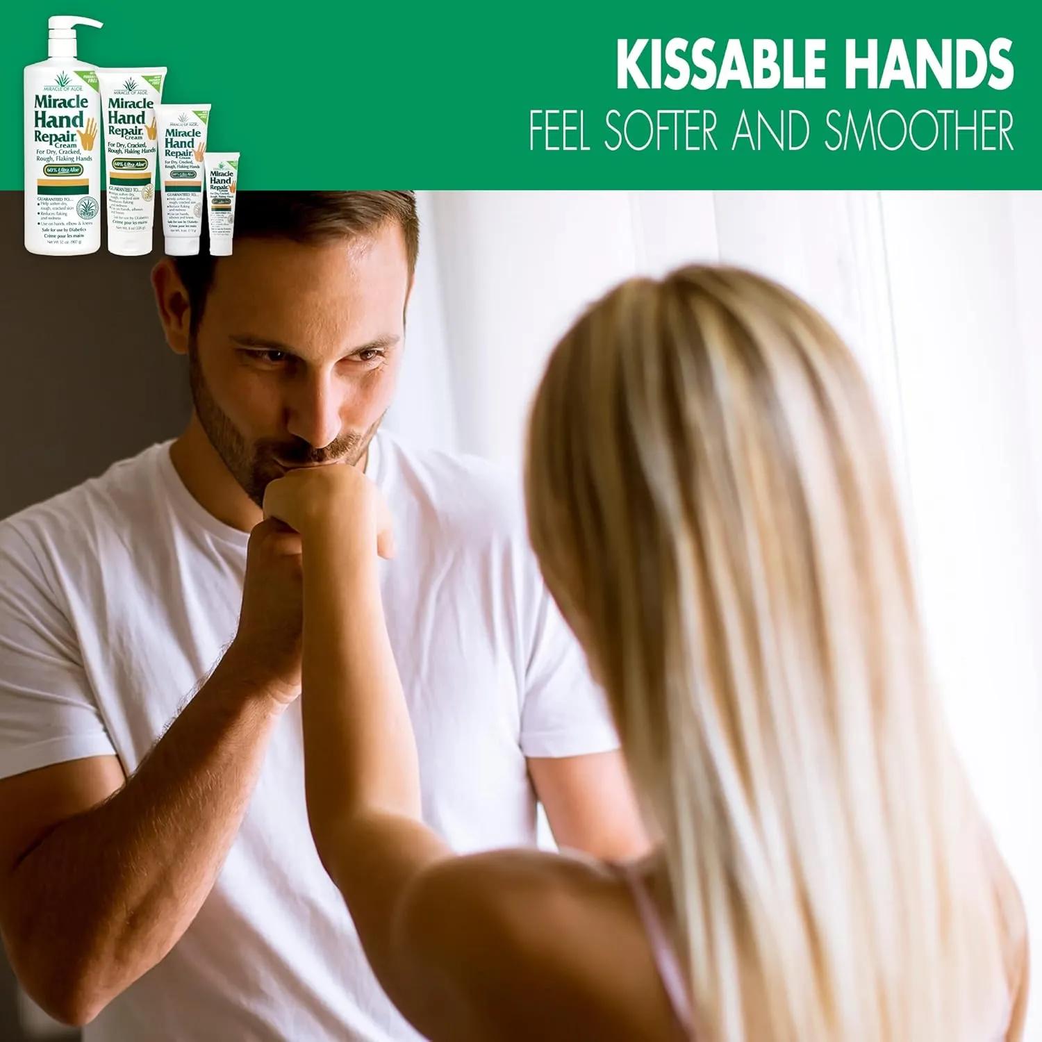 Miracle of Aloe’s Miracle Hand Repair Cream 8 oz Healing Aloe Vera Lotion for Dry, Cracked Hands with 60% Ultra Aloe Gel - Moisturizes, Softens, and Repairs - Non-Greasy (3-Pack)