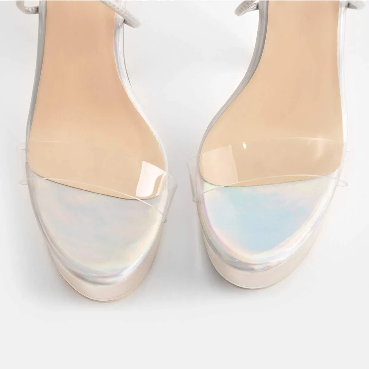 MissHeel Clear Platform Sexy Heels Lace-up