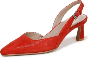 Naturalizer Womens Dalary Pump Red Suede Textured 5.5 M
