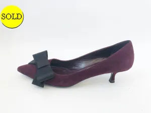 NEW Prada Suede Pump Size 37.5 It (7.5 Us)