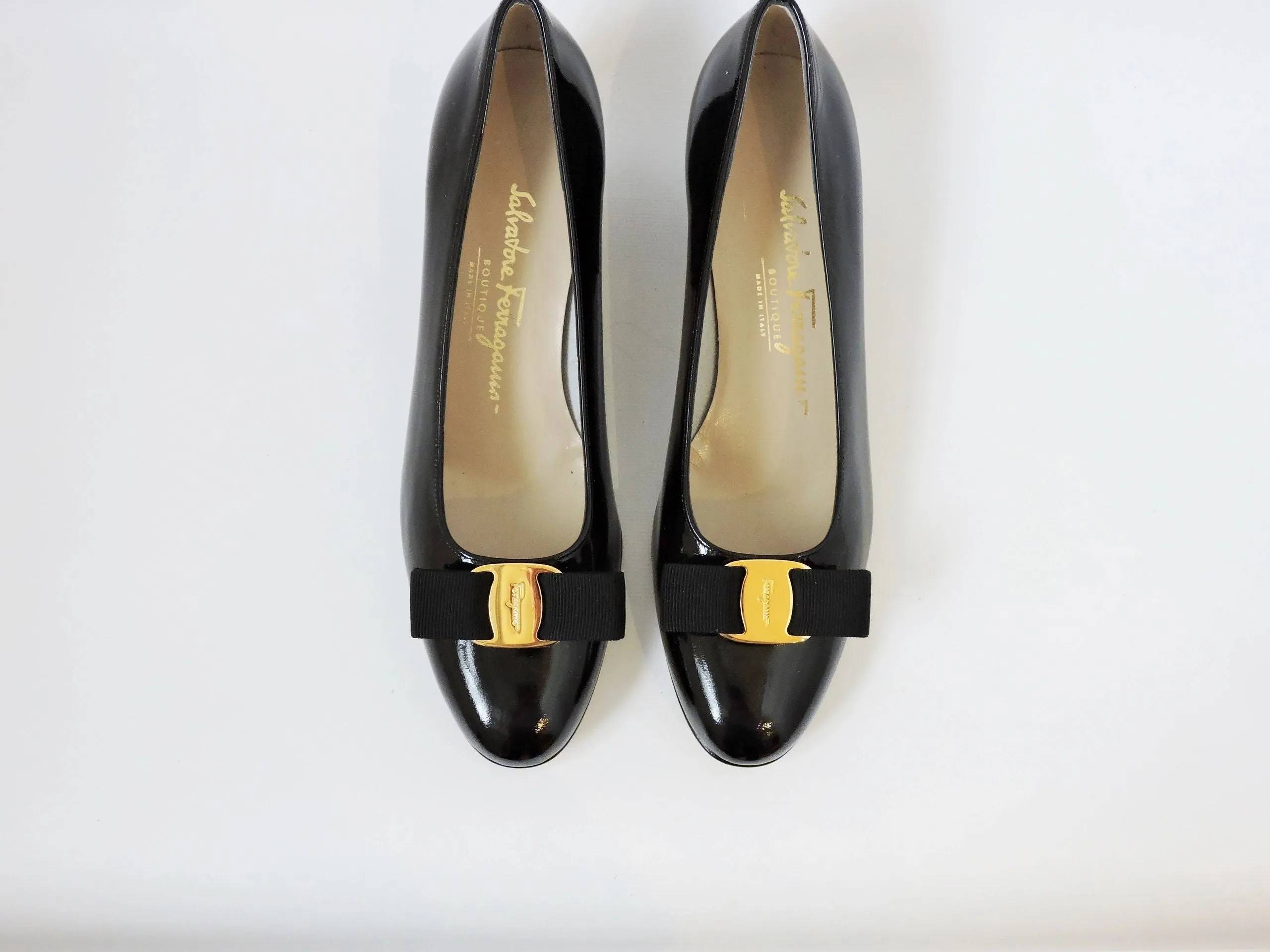 NEW Salvatore Ferragamo Patent Leather Pump Size 8 B
