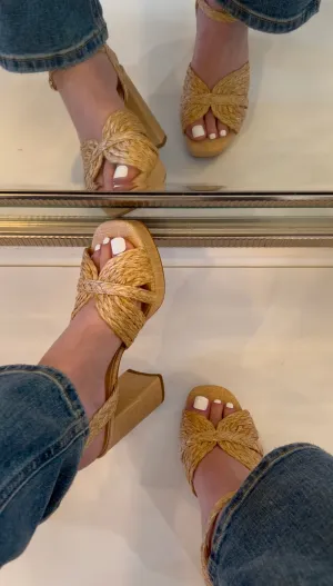 On Vacation Platform Block Heel - Natural