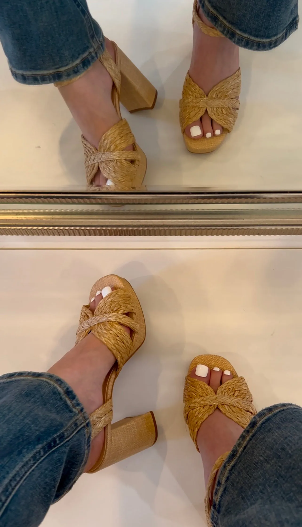 On Vacation Platform Block Heel - Natural