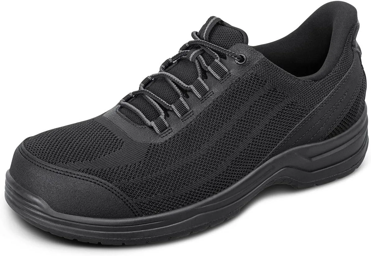 Orthofeet Men's Orthopedic Fabric Onyx Work Shoe