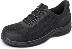 Orthofeet Men's Orthopedic Fabric Onyx Work Shoe
