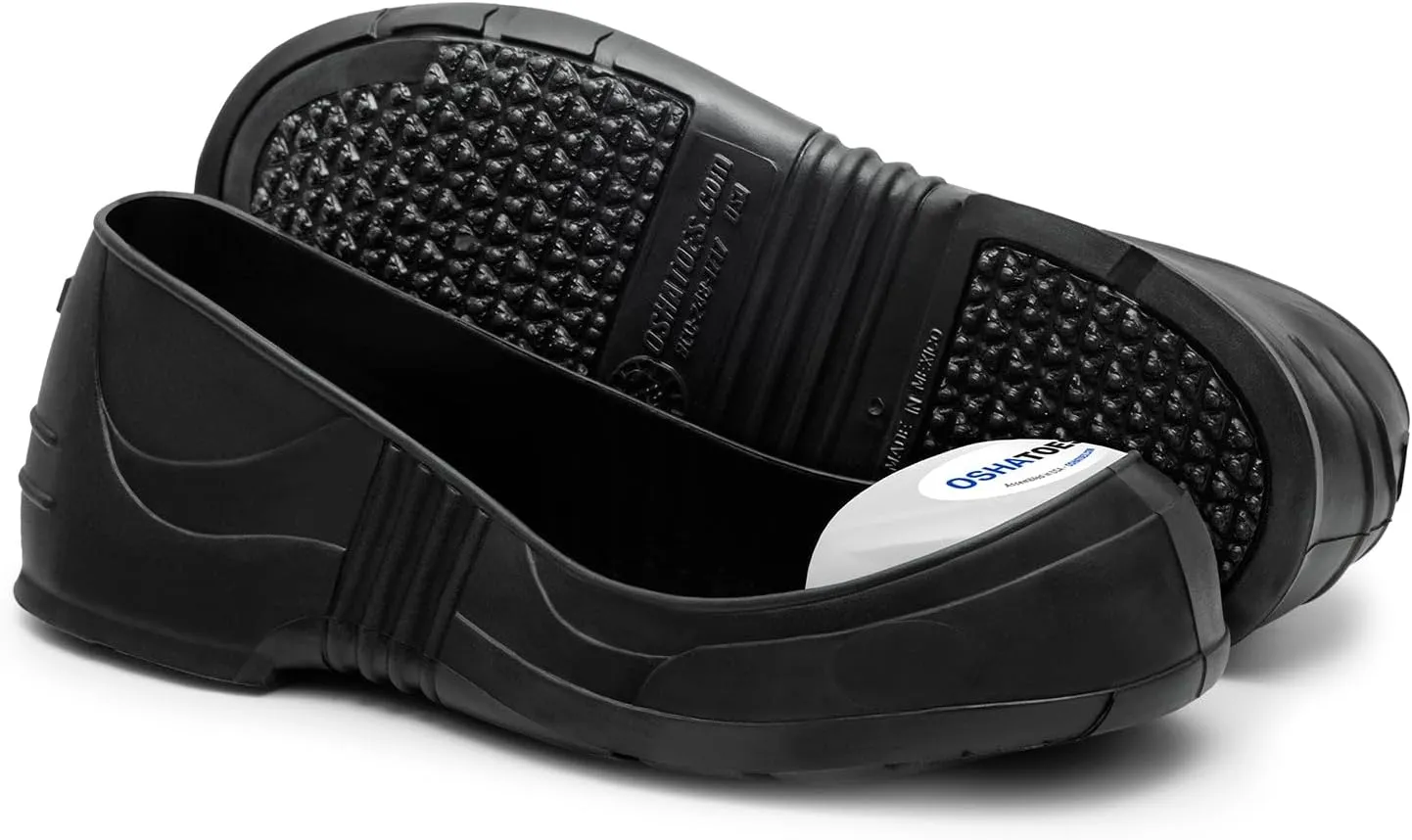 OST Unisex Steel Toe Shoe Covers – Slip-Resistant Lightweight PVC Safety Overshoes with Color Coded Sizing