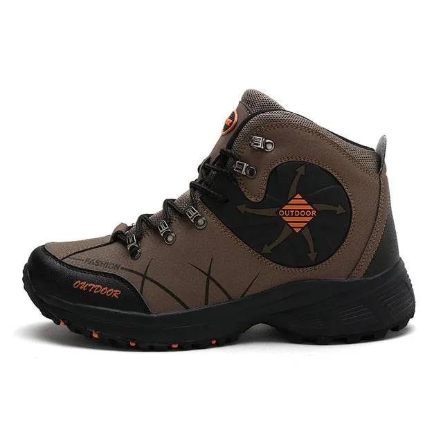 Outdoor Men Hiking Shoes Big SIZE 46 Leather