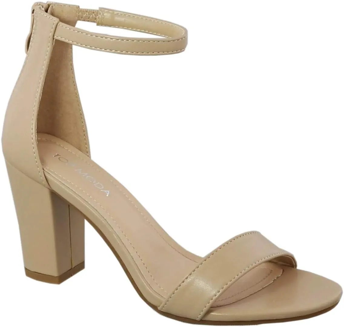 Over the Toe Strap Ankle Wrap Strap Heel Open Toe Medium Heel