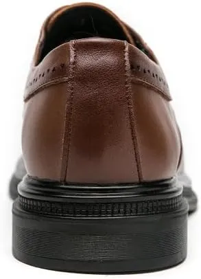 Oxford Shoes for Men Lace Up Round Toe Leather Crocodile Print Patchwork Wingtips Low Top Anti-Slip Non Slip Resistant Classic
