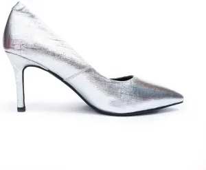 Paris Metallic Leather Dress Pump Shoes Stiletto Heels