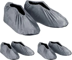 PATIKIL Shoe Covers, 3 Pairs Reusable Non Slip Shoe Protector Covers Washable Soft Shoe Cover for Household Office, Grey