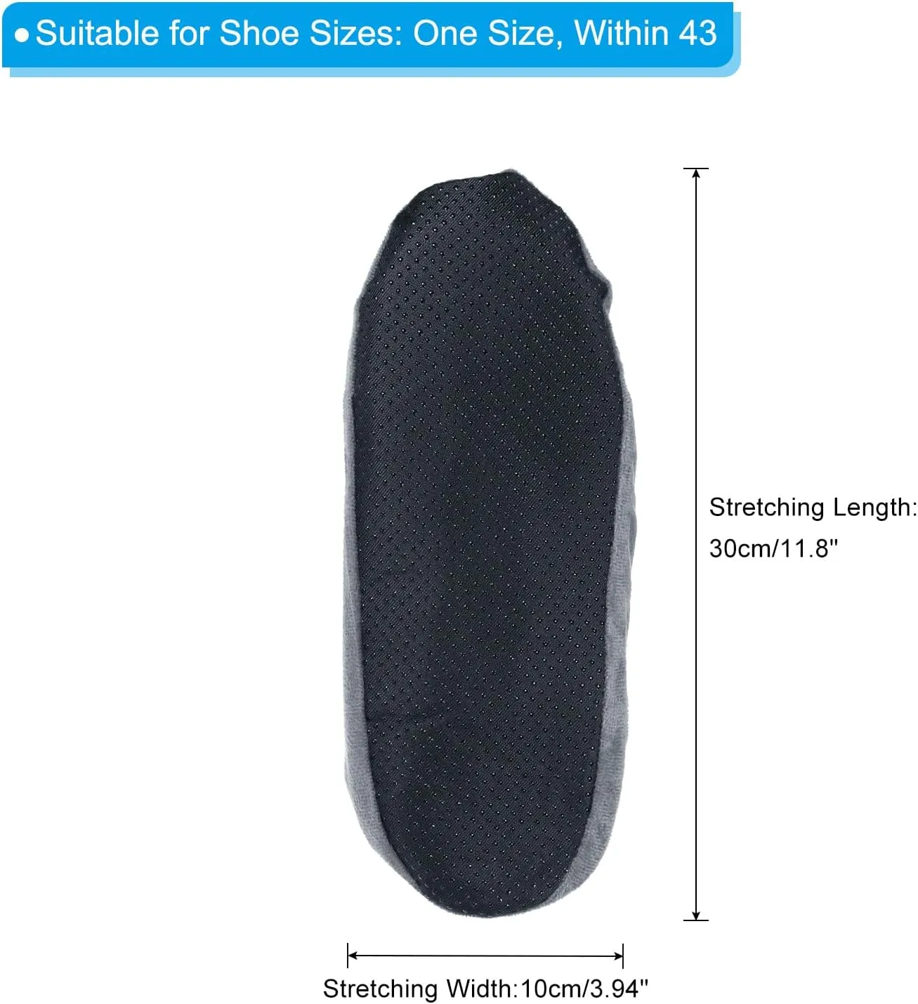 PATIKIL Shoe Covers, 3 Pairs Reusable Non Slip Shoe Protector Covers Washable Soft Shoe Cover for Household Office, Grey