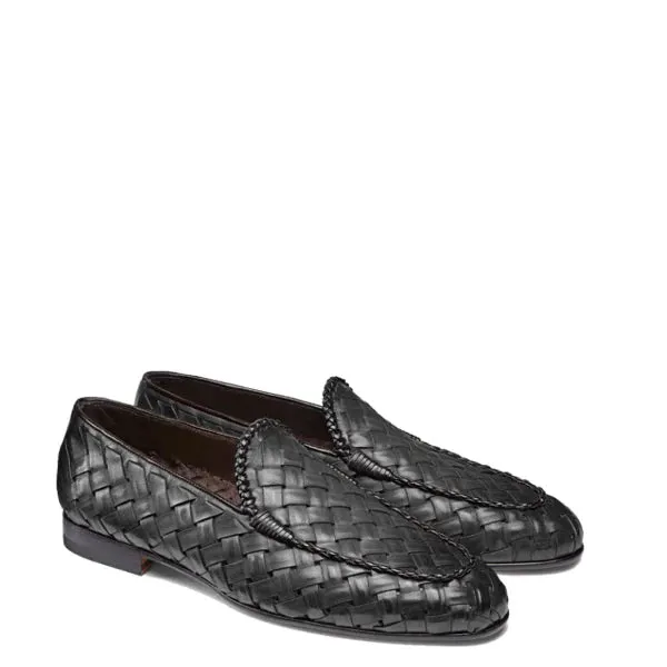 Penny Weaved Leather Loafer Hand Crafted