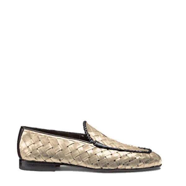 Penny Weaved Leather Loafer Hand Crafted