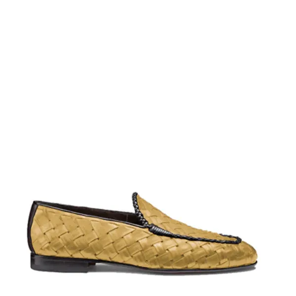 Penny Weaved Leather Loafer Hand Crafted