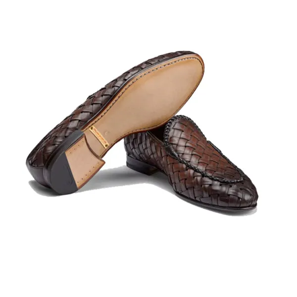 Penny Weaved Leather Loafer Hand Crafted