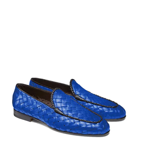 Penny Weaved Leather Loafer Hand Crafted