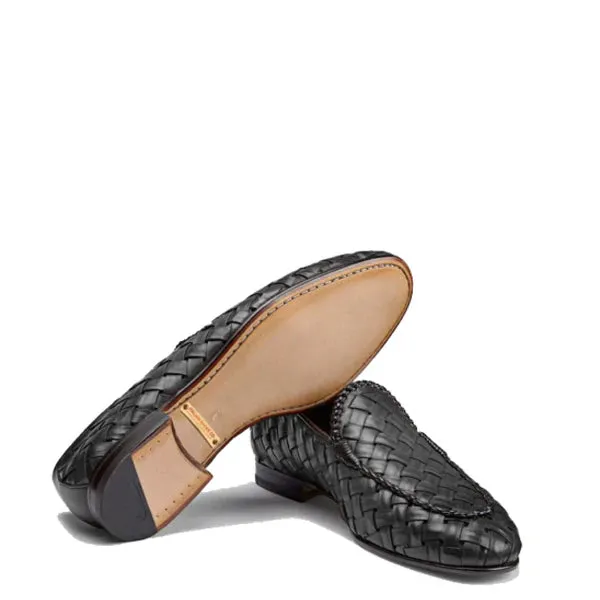 Penny Weaved Leather Loafer Hand Crafted