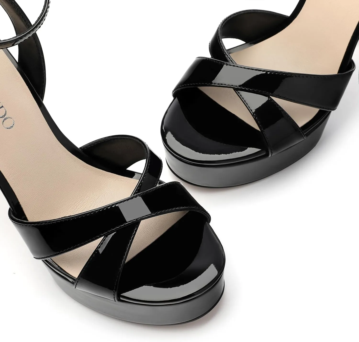 Platform High Heels for Women, Open Toe Ankle Strap Sexy Heeled Sandals for Wedding Party Dress