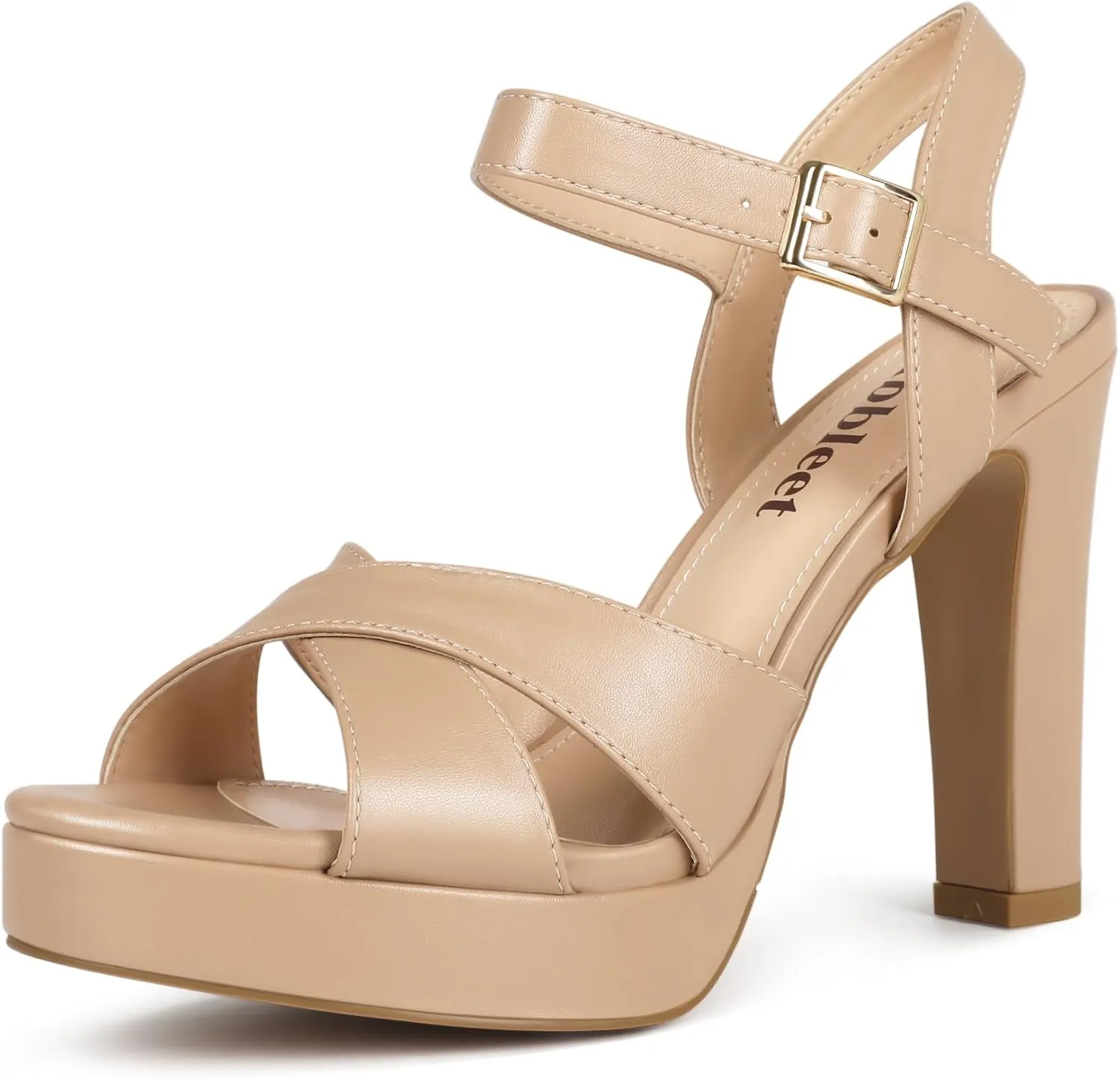 Platform High Heels for Women Strappy Chunky Heels Sandals for Women Open Toe Block Heeled Sandals with Ankle Strap Summer Dress Shoes