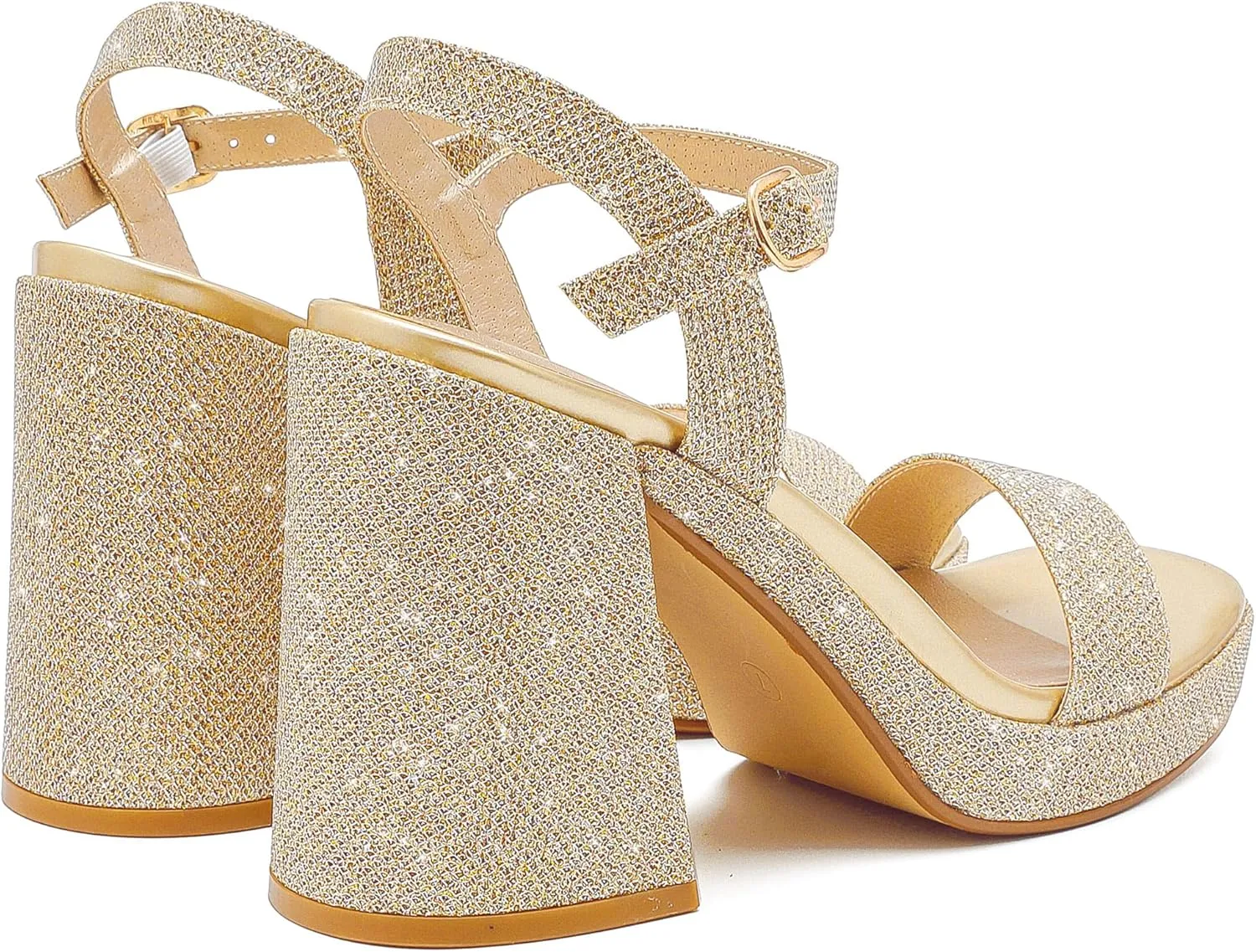 Platform Sandals Women Fashion Block Chunky Heeled Sandals Open Toe High Heels Evening Wedding Party Prom Dance Summer Ankle Strap Dress Shoes