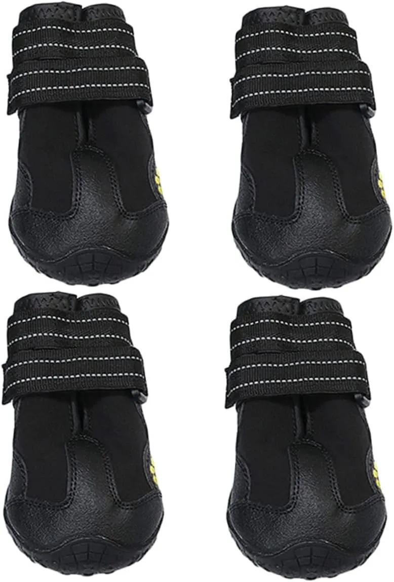 POPETPOP 4Pcs Dog Slip Boots Wear Resistant Puppy Shoes for Cold Weather Stylish Dog Foot Protectors to Keep Pets Comfortable and Clean