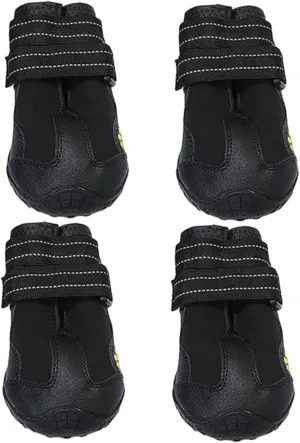 POPETPOP 4Pcs Dog Slip Boots Wear Resistant Puppy Shoes for Cold Weather Stylish Dog Foot Protectors to Keep Pets Comfortable and Clean